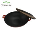 Farbe Emaille Wok